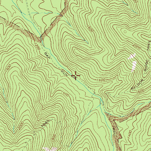 Topographic Map of Gap Run Trail, VA