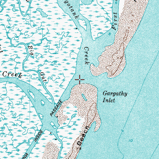 Topographic Map of Gargathy Creek, VA