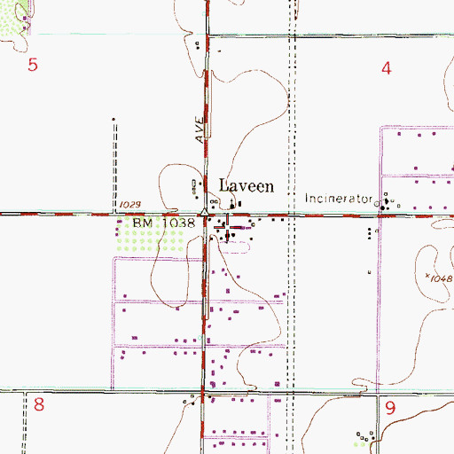 Topographic Map of Laveen Elementary School, AZ