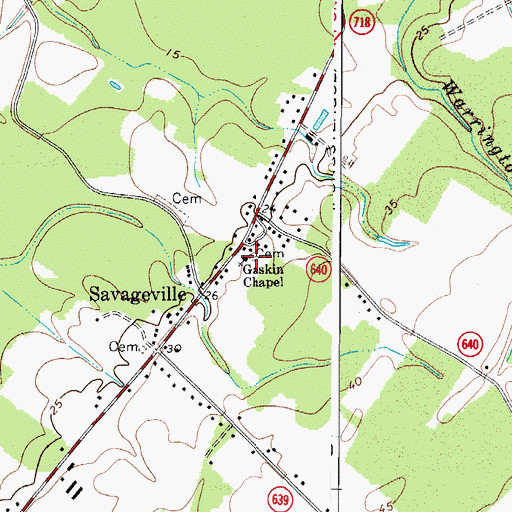 Topographic Map of Gaskin Chapel, VA