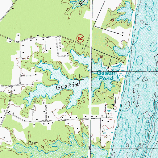 Topographic Map of Gaskin Pond, VA