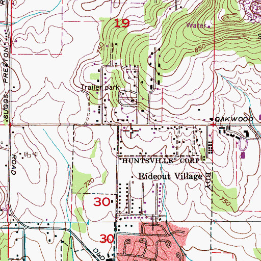 Topographic Map of Bishop School (historical), AL