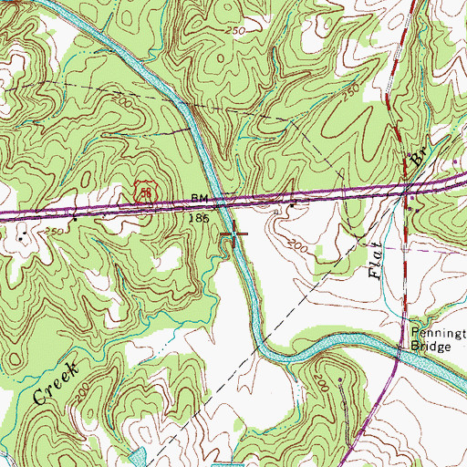 Topographic Map of Genito Creek, VA