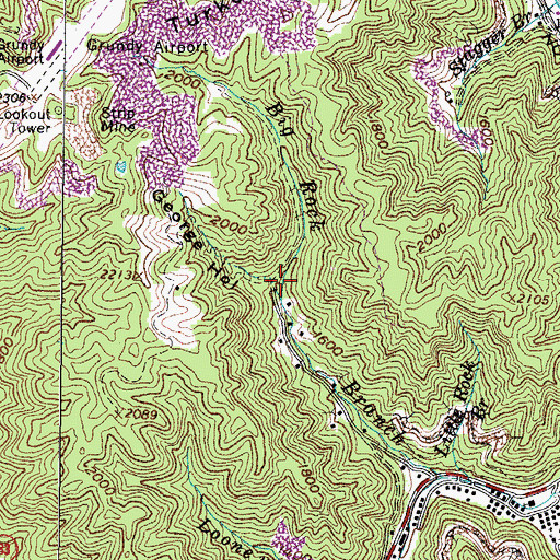 Topographic Map of George Hollow, VA