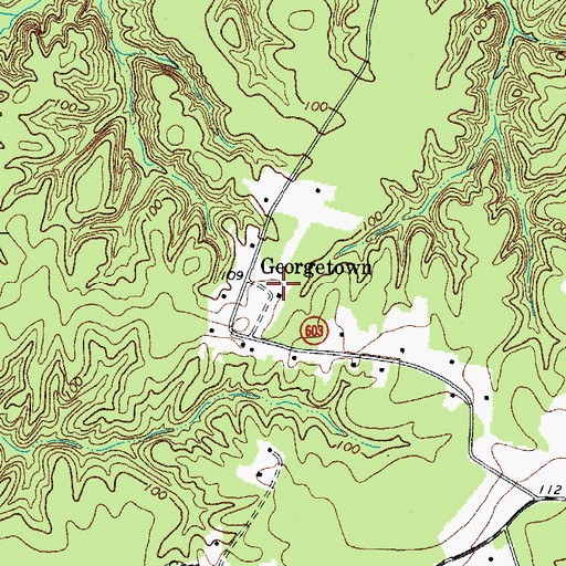 Topographic Map of Georgetown, VA