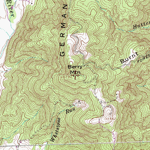 Topographic Map of German Ridge, VA