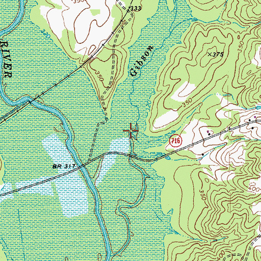 Topographic Map of Gibson Creek, VA