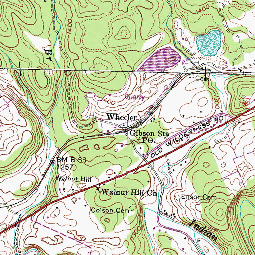 Topographic Map of Gibson Station, VA