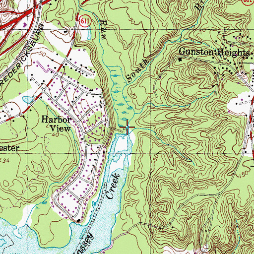 Topographic Map of Giles Run, VA