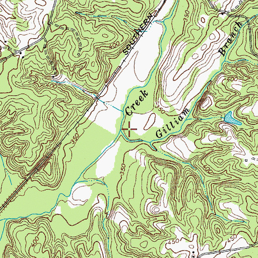 Topographic Map of Gilliam Branch, VA