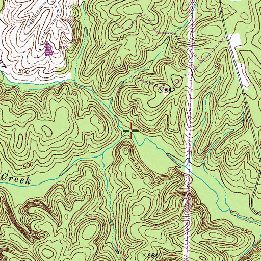 Topographic Map of Gills Creek, VA