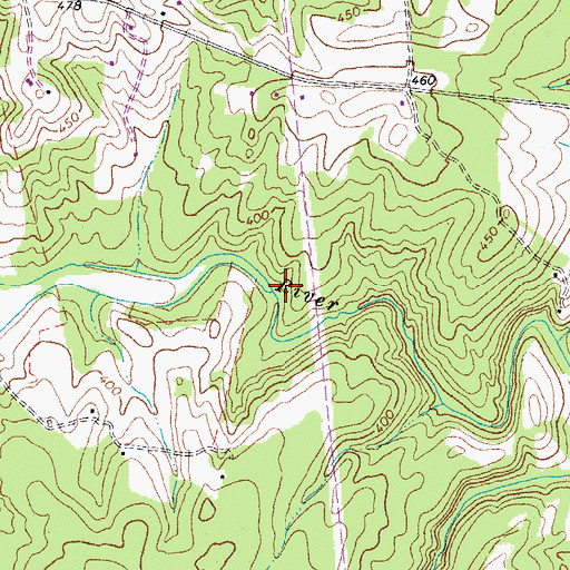 Topographic Map of Gills Creek, VA