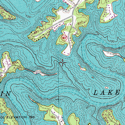 Topographic Map of Gills Creek, VA