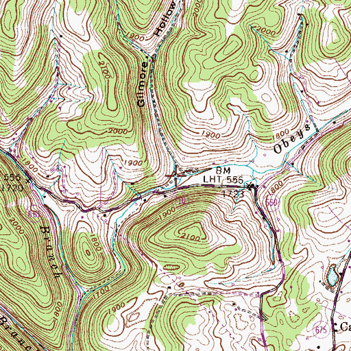 Topographic Map of Gilmore Hollow, VA