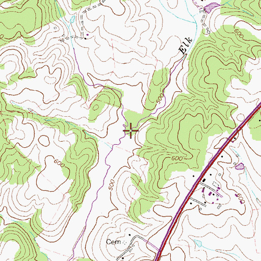 Topographic Map of Gilmore Run, VA