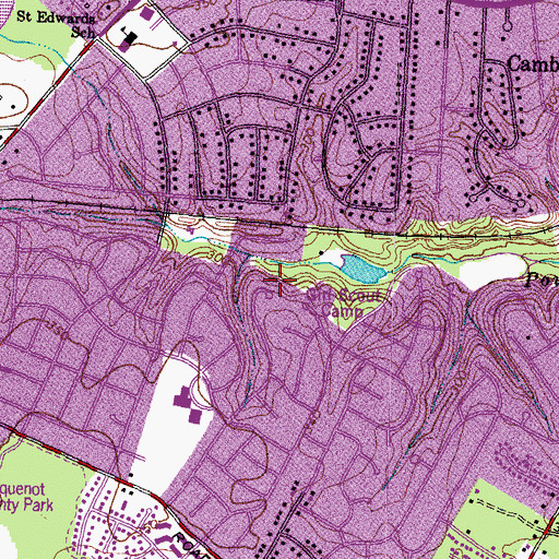 Topographic Map of Girl Scout Camp, VA