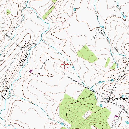Topographic Map of Glade Valley, VA