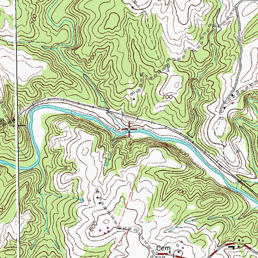 Topographic Map of Glader Branch, VA