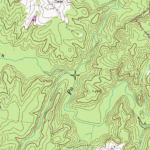 Topographic Map of Glady Run, VA