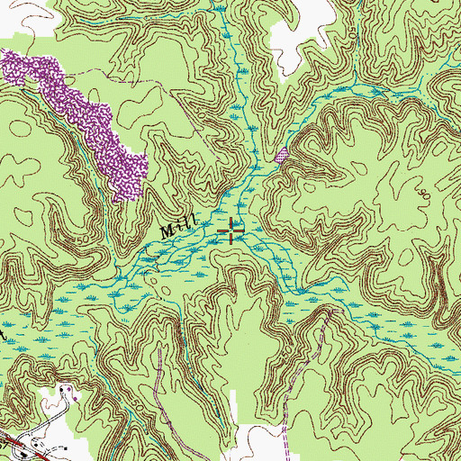 Topographic Map of Glebe Swamp, VA