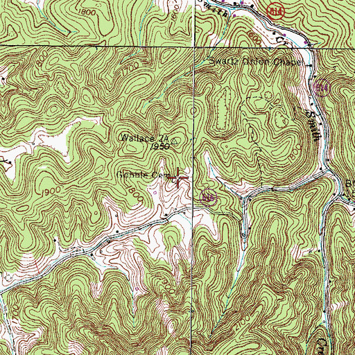 Topographic Map of Gobble Cemetery, VA