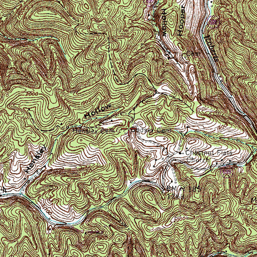 Topographic Map of Godsey Cemetery, VA