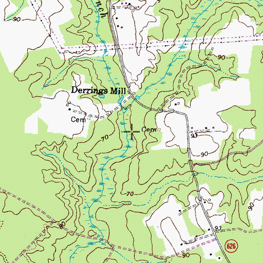 Topographic Map of Golden Hill Branch, VA
