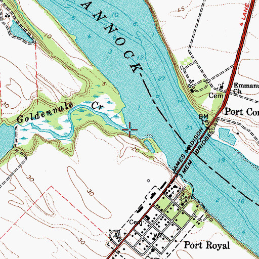 Topographic Map of Goldenvale Creek, VA
