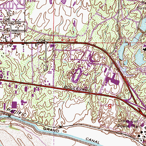 Topographic Map of Legend City Amusement Park (historical), AZ