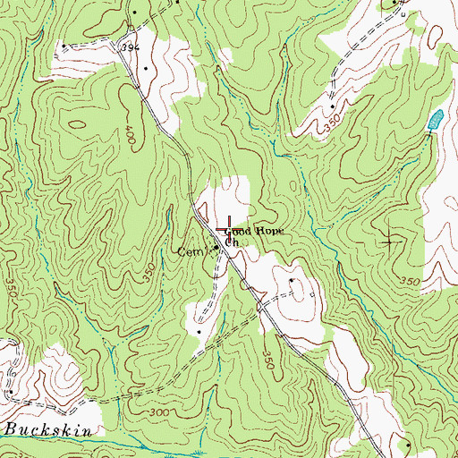 Topographic Map of Good Hope Baptist Church, VA