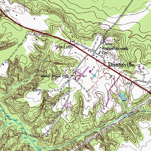 Topographic Map of Good Hope Church, VA