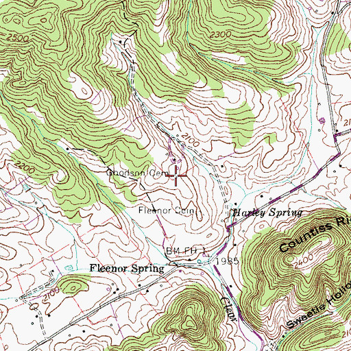 Topographic Map of Goodson Cemetery, VA