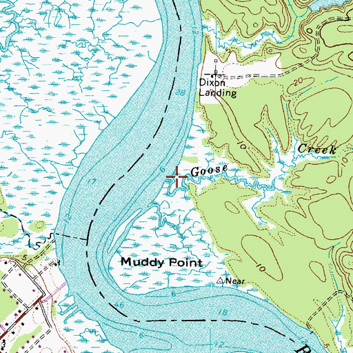Topographic Map of Goose Creek, VA