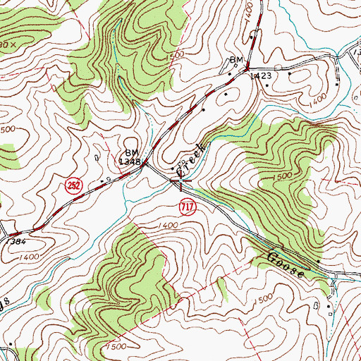 Topographic Map of Goose Creek, VA