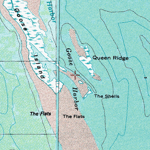 Topographic Map of Goose Harbor, VA