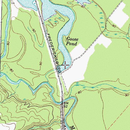 Topographic Map of Goose Pond, VA
