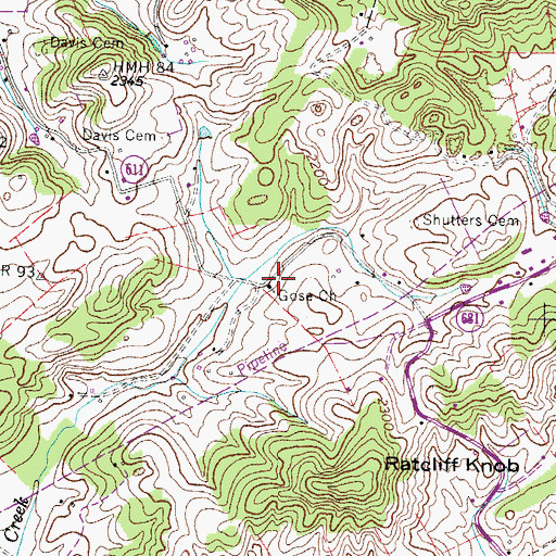 Topographic Map of Gose Church, VA