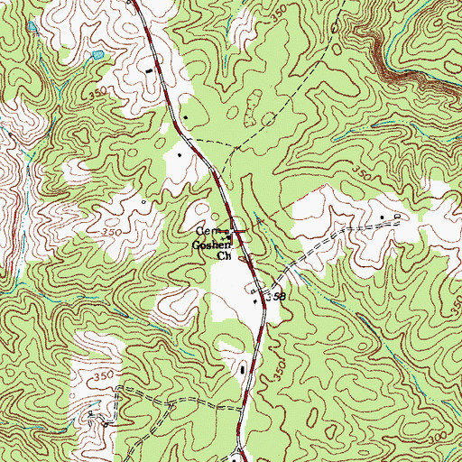 Topographic Map of Goshen Church, VA