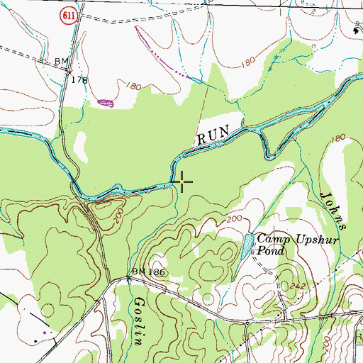 Topographic Map of Goslin Run, VA