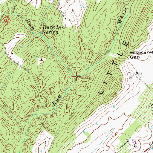 Topographic Map of Gough Run, VA