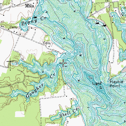 Topographic Map of Gougher Creek, VA
