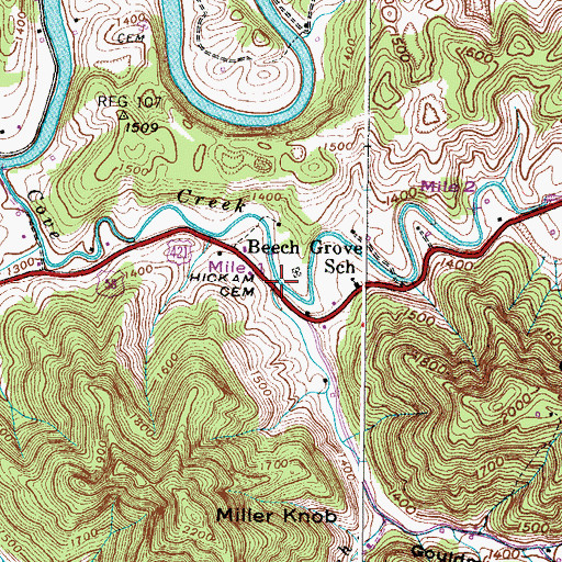 Topographic Map of Gouldman Branch, VA