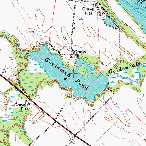 Topographic Map of Gouldman Pond, VA