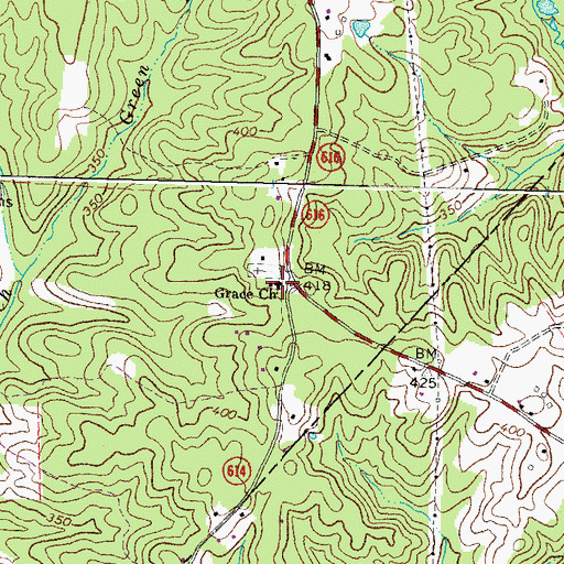 Topographic Map of Grace Church, VA