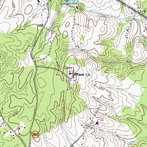 Topographic Map of Grace Church, VA