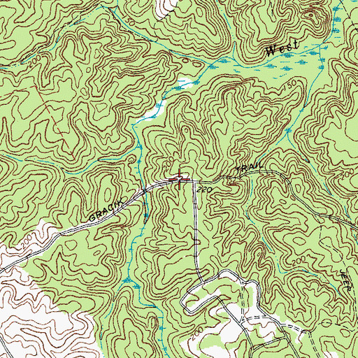 Topographic Map of Gracik Trail, VA