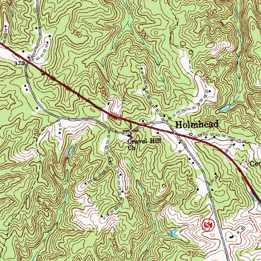Topographic Map of Gravel Hill Church, VA