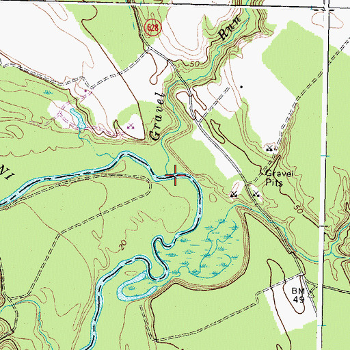Topographic Map of Gravel Run, VA
