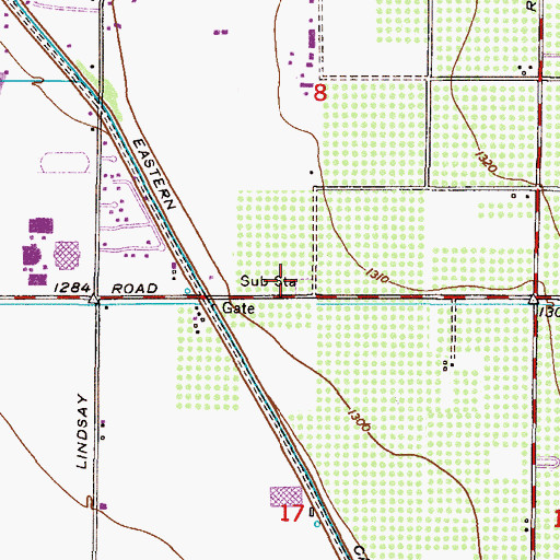 Topographic Map of Lehi Substation, AZ