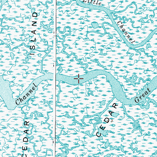 Topographic Map of Great Channel, VA